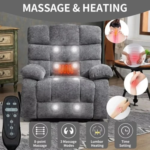 Fauteuil massant, chauffant et relaxant de qualité premium 