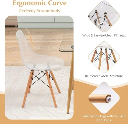 Promotion Table scandinave avec 4 et 6 chaises (1er choix d'importation)