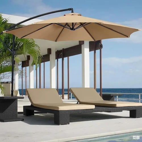 Parasol déporté de très haute qualité en Aluminium Avec 3 mètres de diamètre  