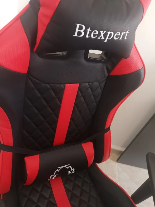 Chaise gaming pilote Btexpert rouge et noir