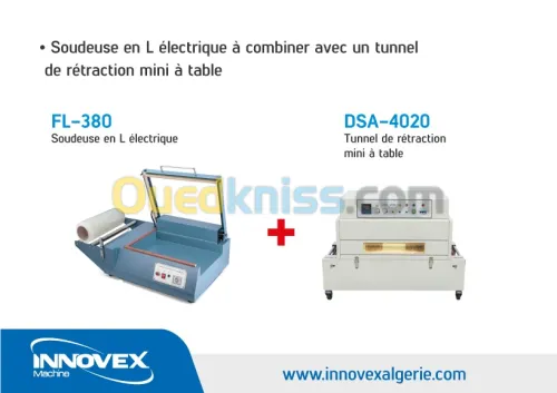 Soudeuse en L + tunnel de rétraction 