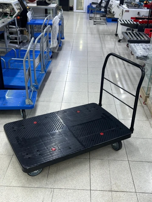Chariot à plateforme noir en plastique PLA300-DX-SF