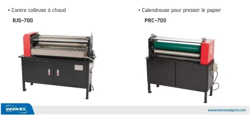 Contre colleuse (à chaud / à froid) (calandreuse)