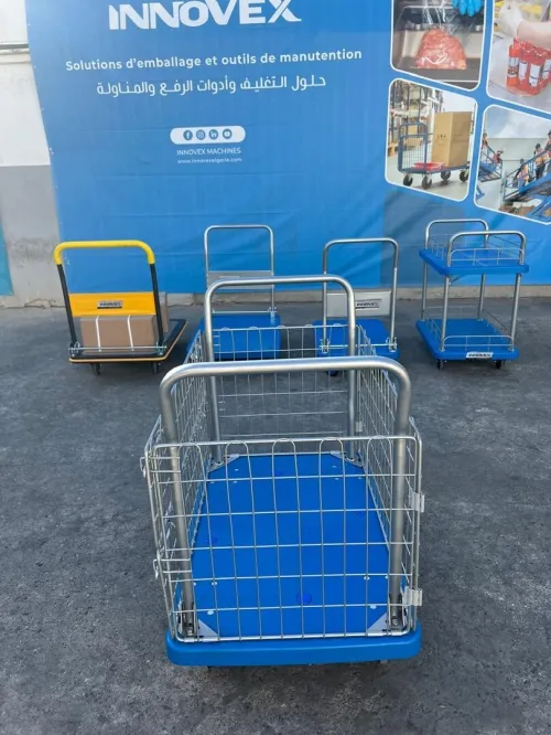 Chariot à plate forme avec grillage PLA300-AM1