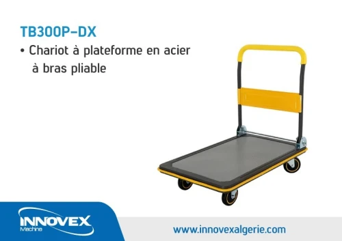 Chariot à plate forme en acier à bras pliable TB300P-DX