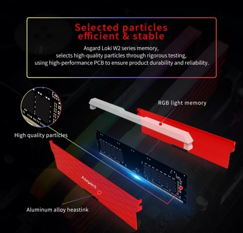 PROMO Asgard W2 série RGB RAM DDR4 8GBx2 3200MHz 