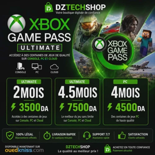 XBOX GAME PASS ULTIMATE LE MEILLEUR DU GAMING À PRIX IMBATTABLE