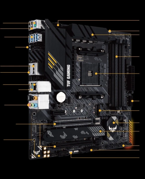 CARTE MERE ASUS TUF GAMING B550M-PLUS + WIFI + RAM + SSD NVME + CPU AMD 5600