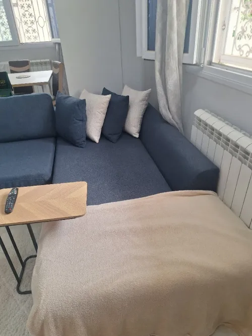 Fauteuil salon en L en tissus