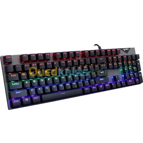 JEDEL GAMING KL-138 GAMING MECANIQUE BLUE SWITCHES QWERTY/AR RGB BLACK
