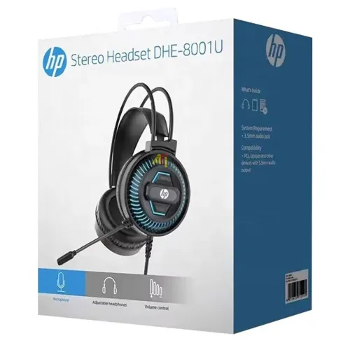 HP DHE-8001U-Casque Audio filaire, connectivité USB, microphone omnidirectionnel