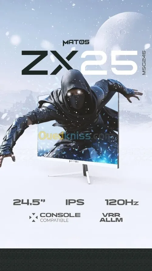 MONITEUR MATOS ZX25 MSG245 24.5" IPS 120HZ 1MS FHD VRR COMPATIBLE CONSOLE
