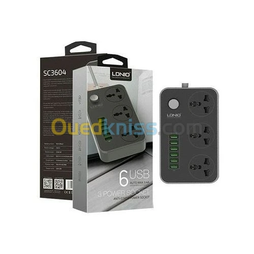 MULTIPRISE LDNIO SC3604 6 USB PORTS