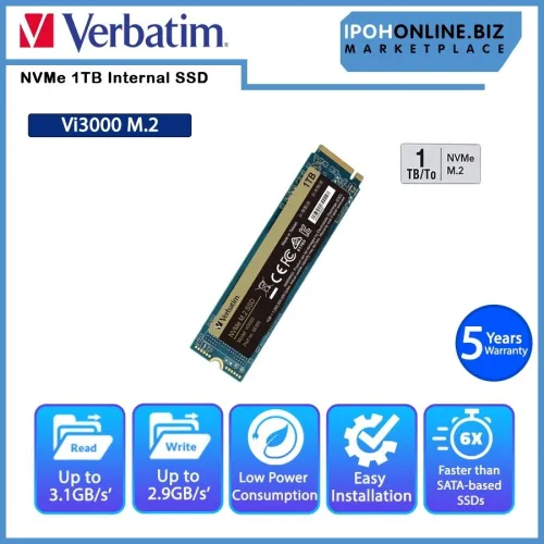 SSD VERBATIM Vi3000 PCIe NVMe 1TB M.2 2280