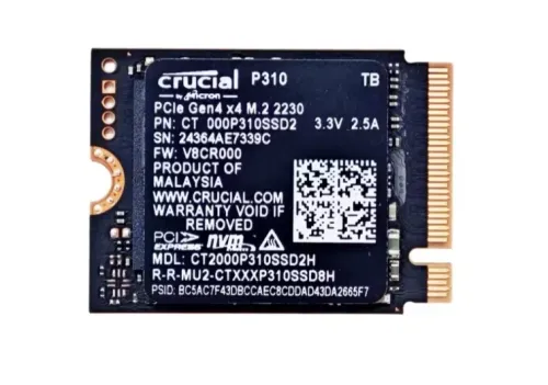 Crucial P310 SSD 1TB PCIe Gen4 NVMe M.2 2230