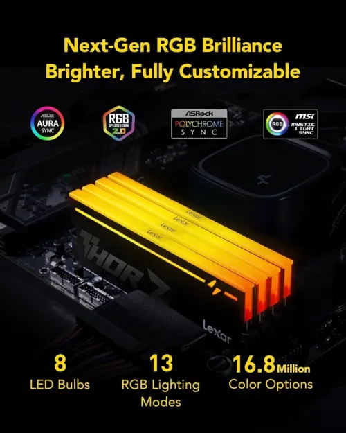 LEXAR THOR Z RGB 32 Go ( 2 x 16 ) DDR5 6000 MHz INTEL XMP AMD Expo