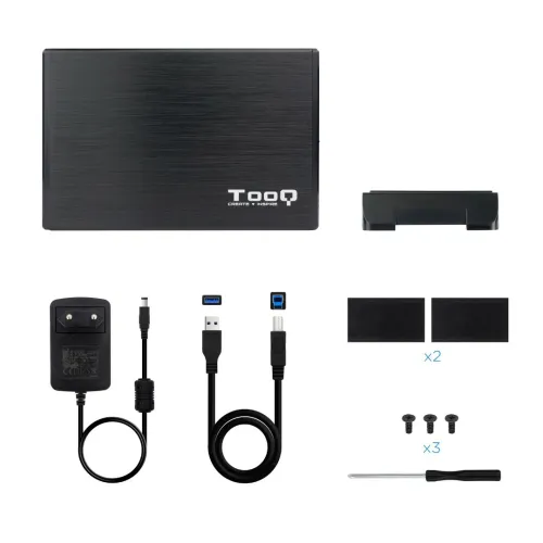 Boîtier / Rack Externe TooQ USB 3.1 Pour Disque Dur 3.5" HDD SATA I II III