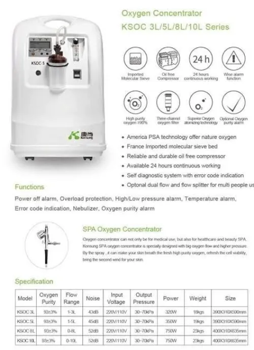 Concentrateur oxygene 10L