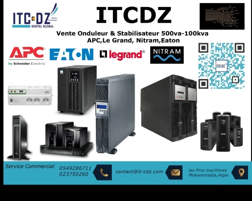 Vente tous type onduleurs monophasés et triphasés de 500va -100kva apc,le grand,nitram,eaton 