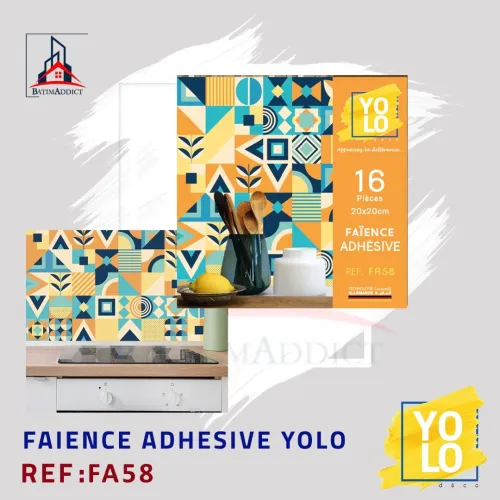 FAÏENCE ADHÉSIVE YOLO DECO  16P 20X20 CM-FA58