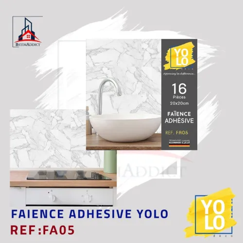 FAÏENCE ADHÉSIVE YOLO DECO  16P 20X20 CM-FA05