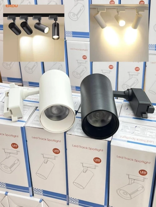 Projecteur Suspendu sur rail LED 30W 3000K / 6500k Model NOIR et blanc