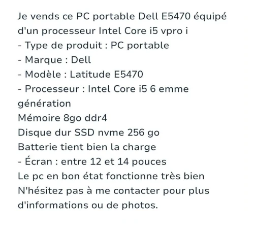Dell e5470 cabba