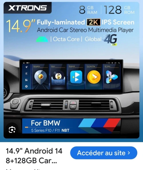 Tablette 15 pouce pour bmw f10