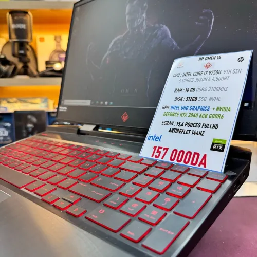 HP OMEN 15 I7 9750H NVIDIA RTX 2060 16GB RAM 512GB SSD ECRAN 15 POUCES 144HZ