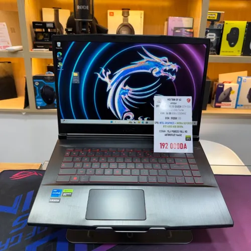 MSI GF 63 I5 12450H NVIDIA RTX 4050 16GB RAM 512GB SSD 