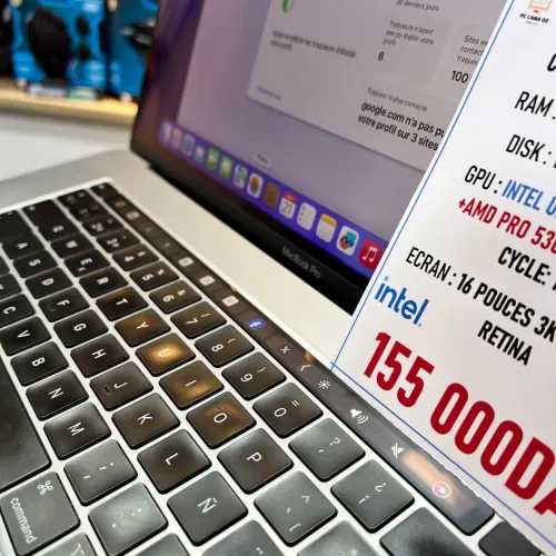MACBOOK PRO 2019 TB 16 POUCES I7 16GB RAM 512GB SSD AMD RADEON PRO 5300M 4GB VRAM 
