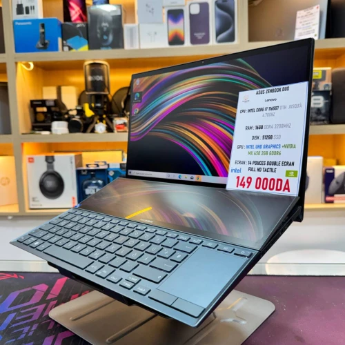 ASUS ZENBOOK DUO I7 1165G7 NVIDIA GEFORCE MX 450 16GB RAM 512GB SSD