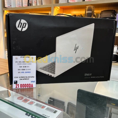 HP ENVY 14 X360 INTEL CORE 7 150U 16gb ram 512GB SSD ECRAN 14 FULLHD 360 TACTIL