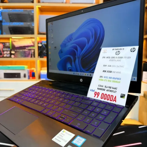 LAPTOP HP PAVILION 15 I5 8300H 8GB 512SSD GTX1050 2GBVRAM 15.6'' 144GA