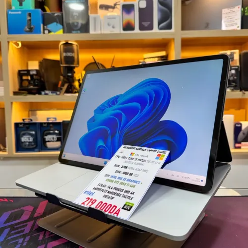 MICROSOFT SURFACE LAPTOP STUDIO I7 11370H NVIDIA RTX 3050 TI 32GB RAM 1TB SSD ECRAN 4K 120HZ