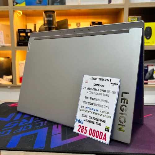 LENOVO LEGION SLIM 5 I7 14700HX NVIDIA RTX 4060 16GB RAM 512GB SSD ECRAN WQHD 165HZ