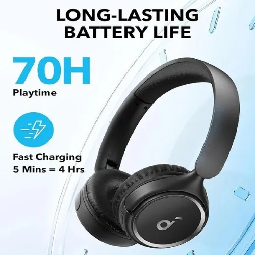 Anker Soundcore H30i Casque supra-auriculaire sans fil, pliable, 70 heures, Bluetooth 5.3