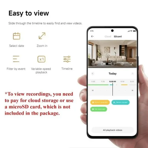 CAMERA XIAOMI C201 CAMERA DE SURVEILLANCE 360 DEGREE FULL HD 1080 PIXEL