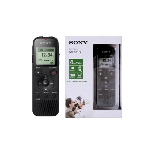 Enregistreur vocal numérique stéréo Sony ICD-PX470 Digital Voice Recorder