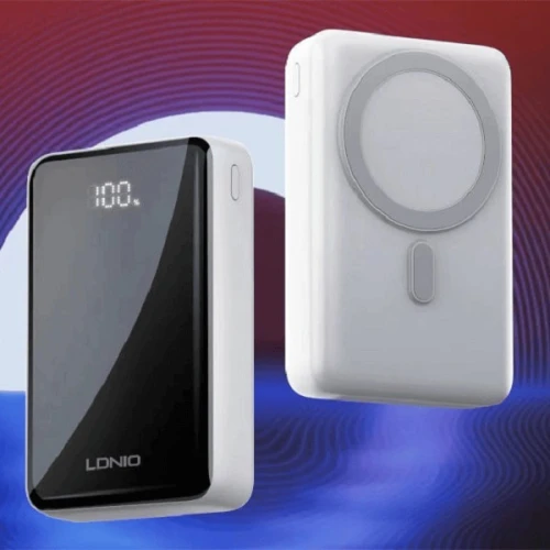 LDNIO  Power Bank Magsaf 20000 mah Mini Batterie Externe 22.5 Watt Charge Sans Fil