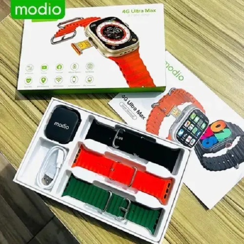 SMART WATCH MODIO 4G ULTRA MAX AVEC PUCE 3 BRACELET 4G ET 64Go