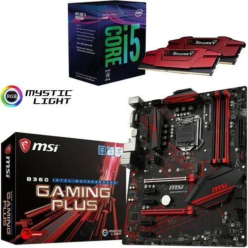 combo carte mere msi b360 gaming plus intel i5 8400