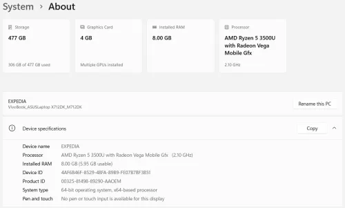 PC portable Asus Vivobook