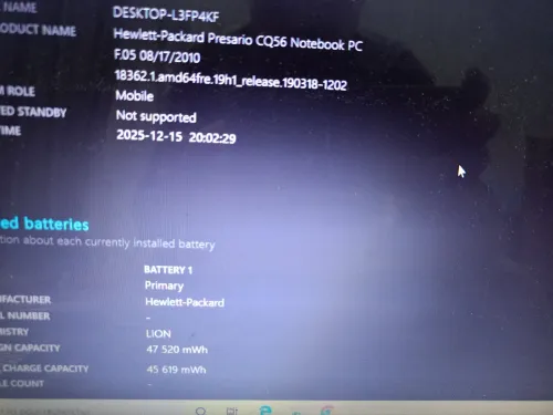 hp compaq cq56 4go 256go ssd 15,6" hd