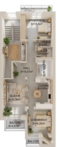 Vente Appartement F3 Alger Draria