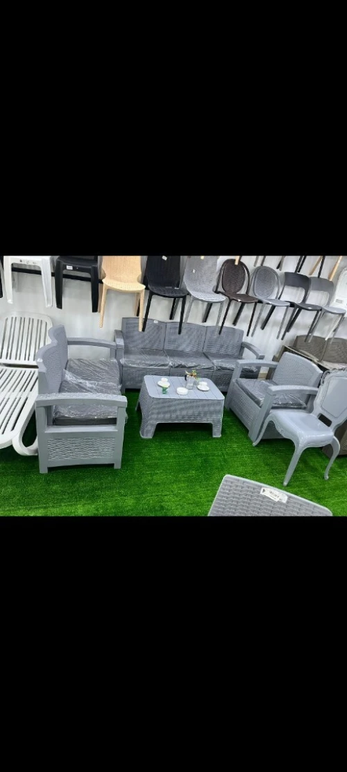 Salon de jardin 04 place avec table basse