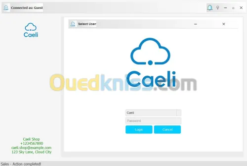 POS(logiciel de point de vente) avec une imprimante de ticket de prix et code barre