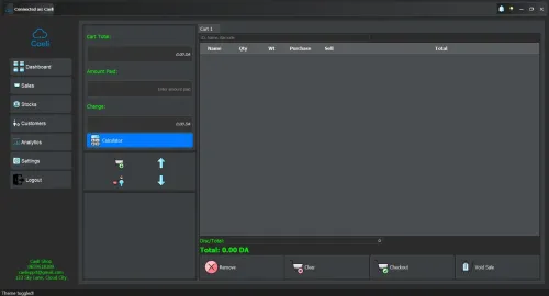 POS(logiciel de point de vente) avec une imprimante de ticket de prix et code barre