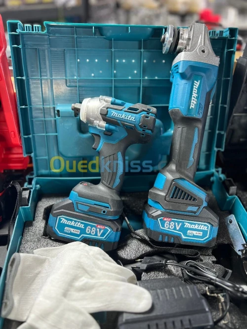 Pack  clé à choc tronçonneuse makita 2 article 68v