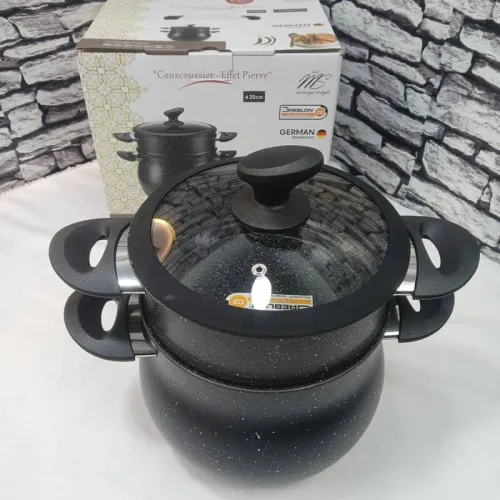 Couscousier Noir Moucheti 5.5 Litr